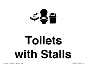 Toilets: Stalls and Wash Basin with Sanitary Bin